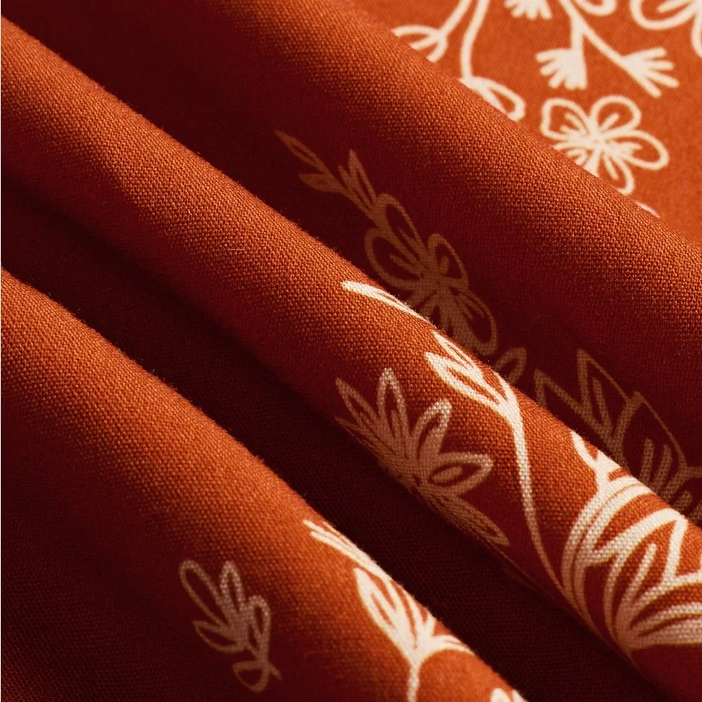 Floral One-Shoulder Dress in Orange - Picture 6 of 11